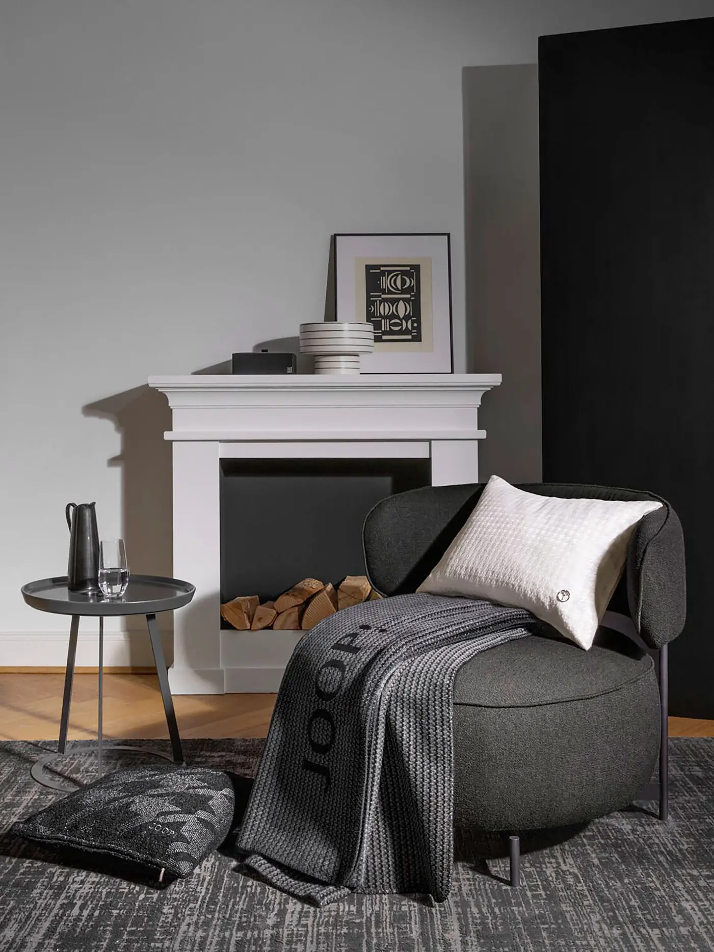 JOOP | Wohndecke WOVEN 150x200cm Schwarz | schwarz